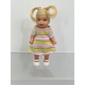 Mattel Barbie Happy Family Nikki Doll In Striped Dress & White Shoes